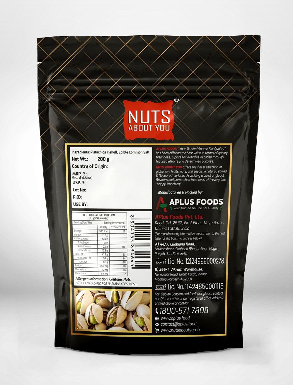 Nuts About You Pistachios California, 200g - Image 2